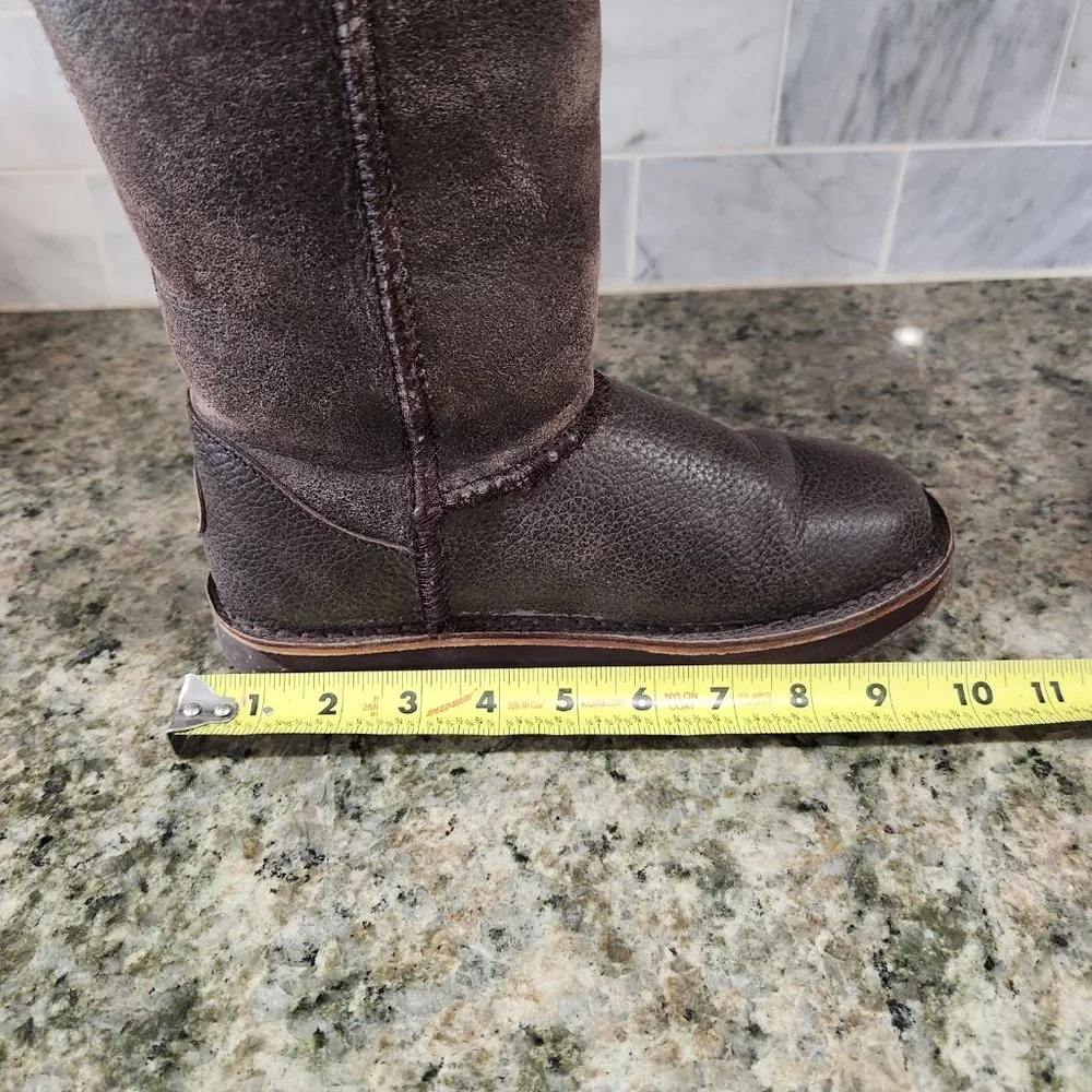 EMU Rare Ashby Australian Sheepskin Boots Chocolate Brown Size 6 W10546 - Picture 12 of 14